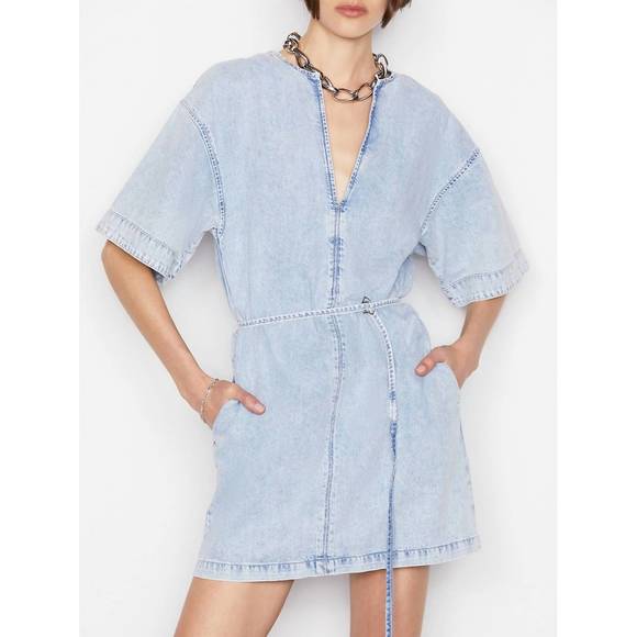 Frame Denim Dresses New Frame Kaftan Mini Dress In Breezy Poshmark